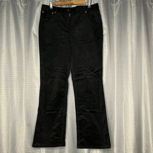 ANNE KLEIN BLACK VELVET LIKE SWING TIME PANTS Size 12 NWT